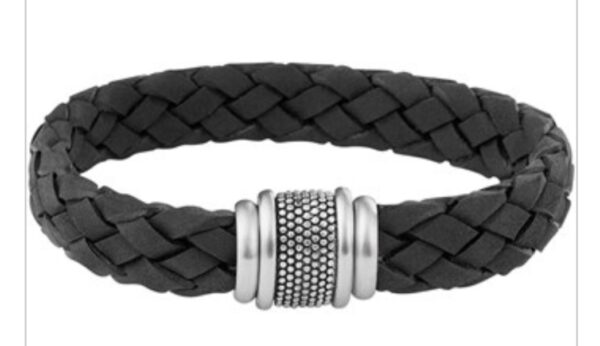 Gevlochten heren armband met magneetsluiting