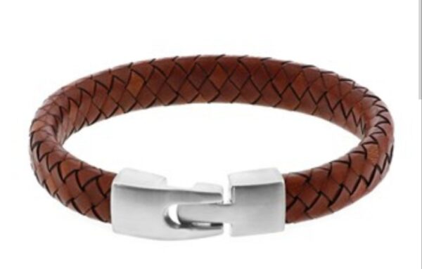 Gevlochten herenarmband 21,5 cm