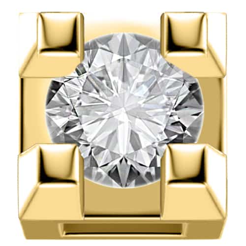 Gouden element met diamant 0.02 ct