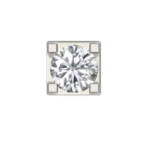 Witgouden element met diamant 0,05 ct