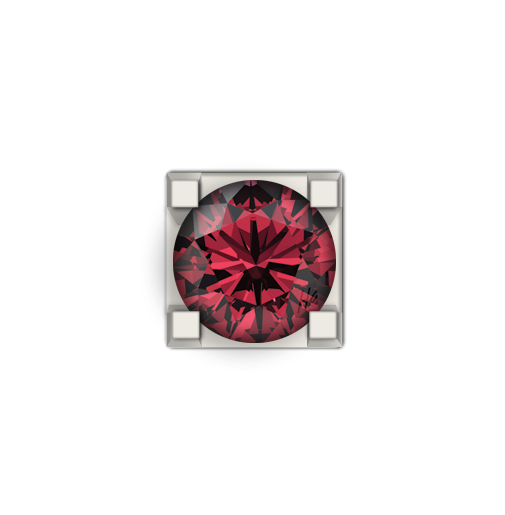 Witgoud met Ruby 0,05ct