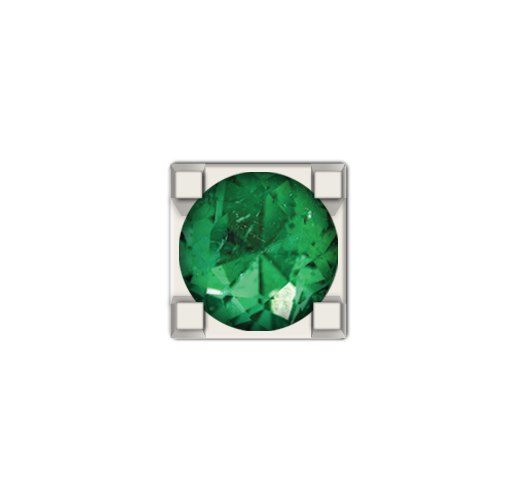 Witgoud met Emerald 0,05ct