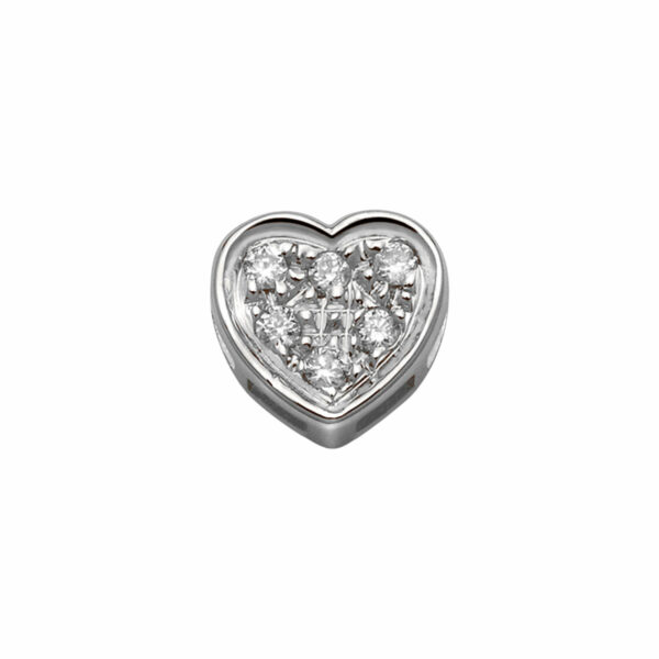 Hartje witgoud met diamant 0,03ct