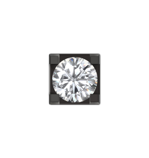 Element zwart gerohdineerd met diamant 005