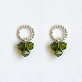 Zilveren oorstekers met swarovski