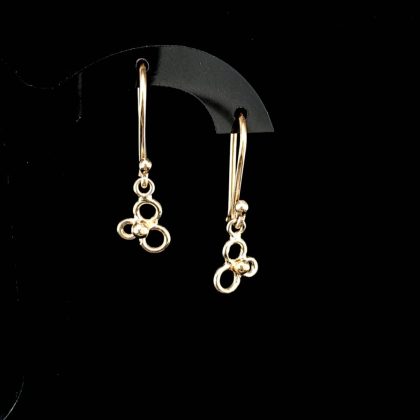 Oorhangers 14 krt goud met ringetjes