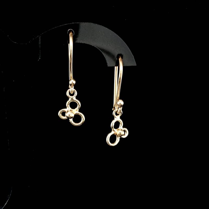Oorhangers 14 krt goud met ringetjes
