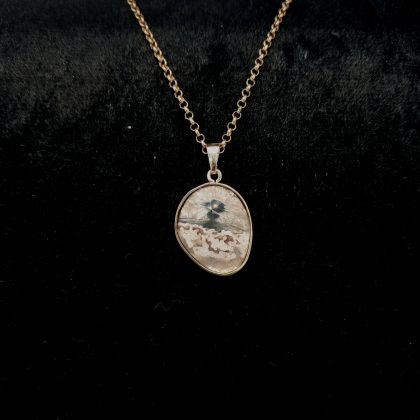 Hanger Ocean Jasper Goud met zilver