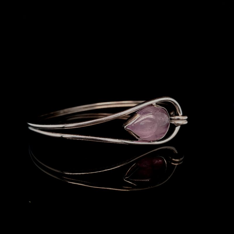 Armband met amethist in peervorm