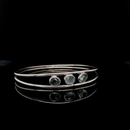 Spangarmband met mosaquamarijn