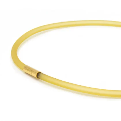 Collier rubber mosterd