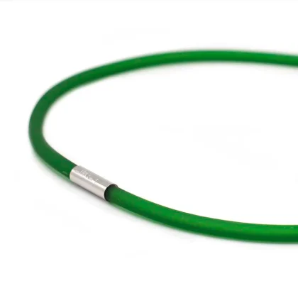 Collier rubber flessegroen