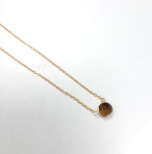 € 22,50 Collier verguld met tijgeroog