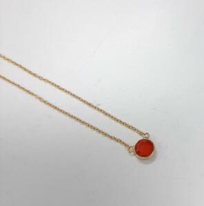 € 22,50 Collier verguld met red onyx