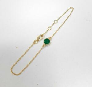 € 16,00 Armband verguld met green onyx