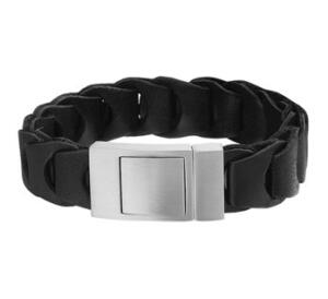 € 30,00 Gevlochten zwarte heren armband