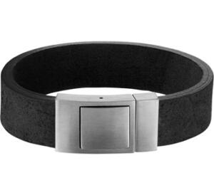 € 37,00 Leren herenarmband in zwart