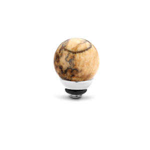 Ball geo Zilver 12mm in Howlite 8mm in Howlite€25,00